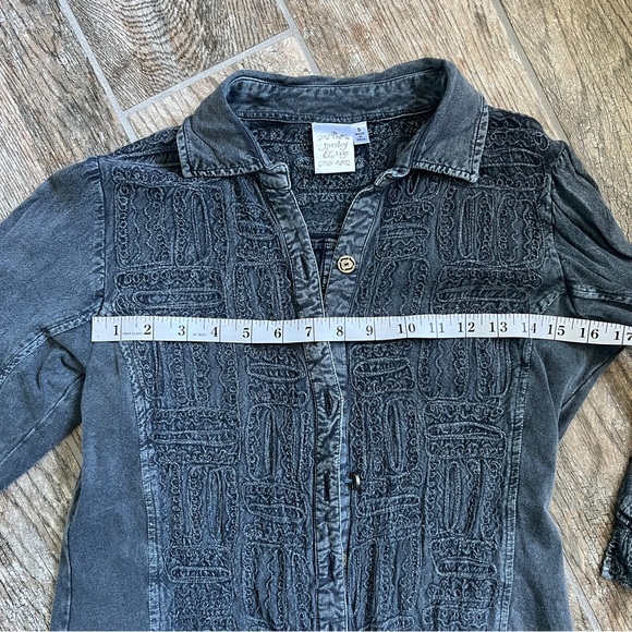 Parsley and Sage Boho Button Down Embroidered Shirt, Women’s Small. 100% Rayon. - Picture 6 of 9